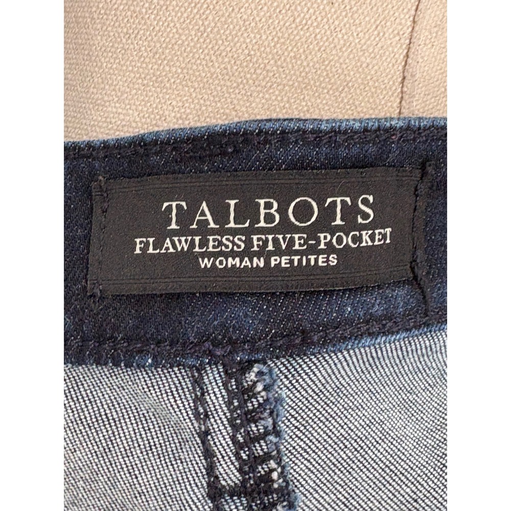Talbots Slim Ankle Jeans Dark Wash Flawless Five Pocket 18WP - Picture 5 of 7